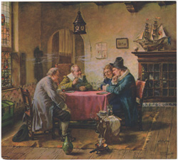 Pub, Tavern, Drinking, Playing Cards vintage prints